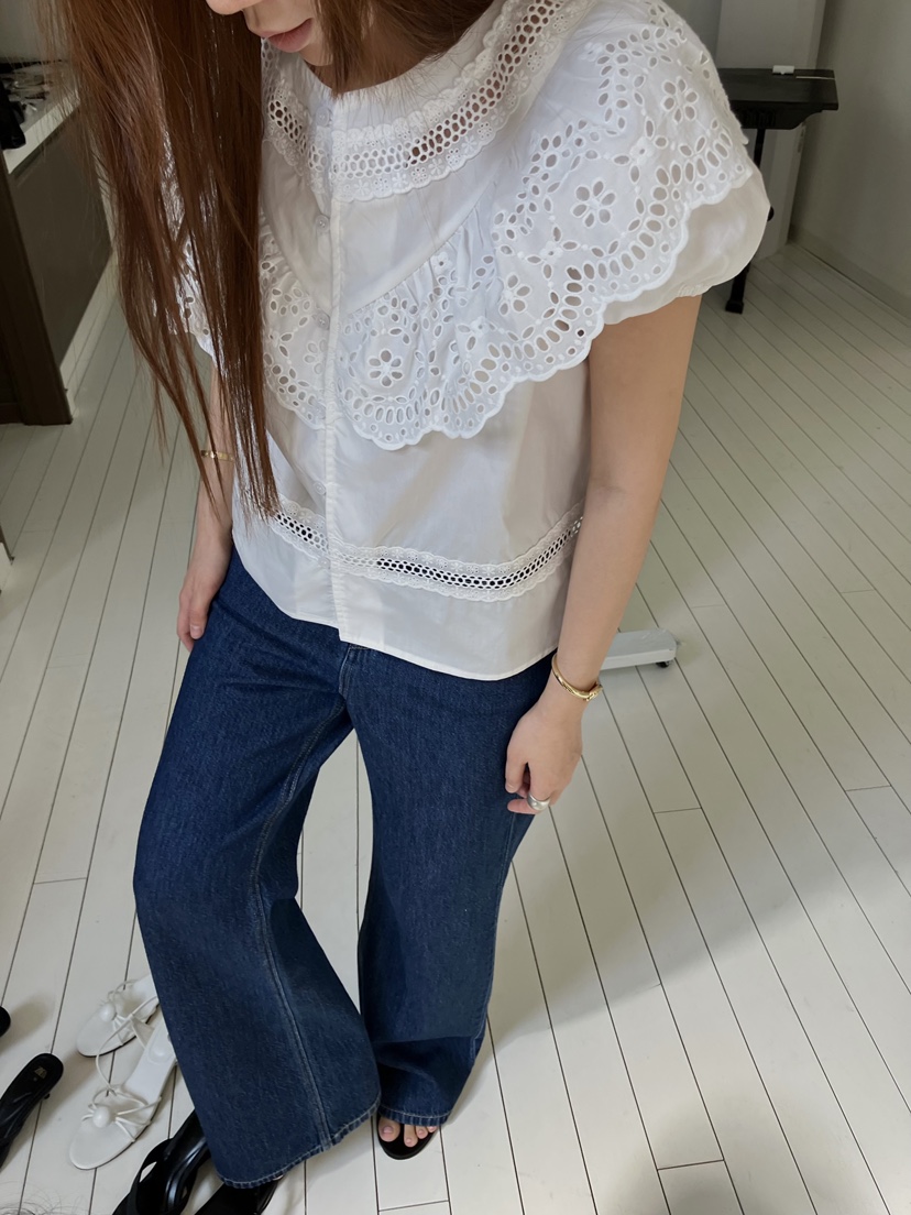 MADE-P東大門直郵女裝新款時尚推薦休閑26春夏襯衫蕾絲衫MADE-P襯衫/蕾絲衫