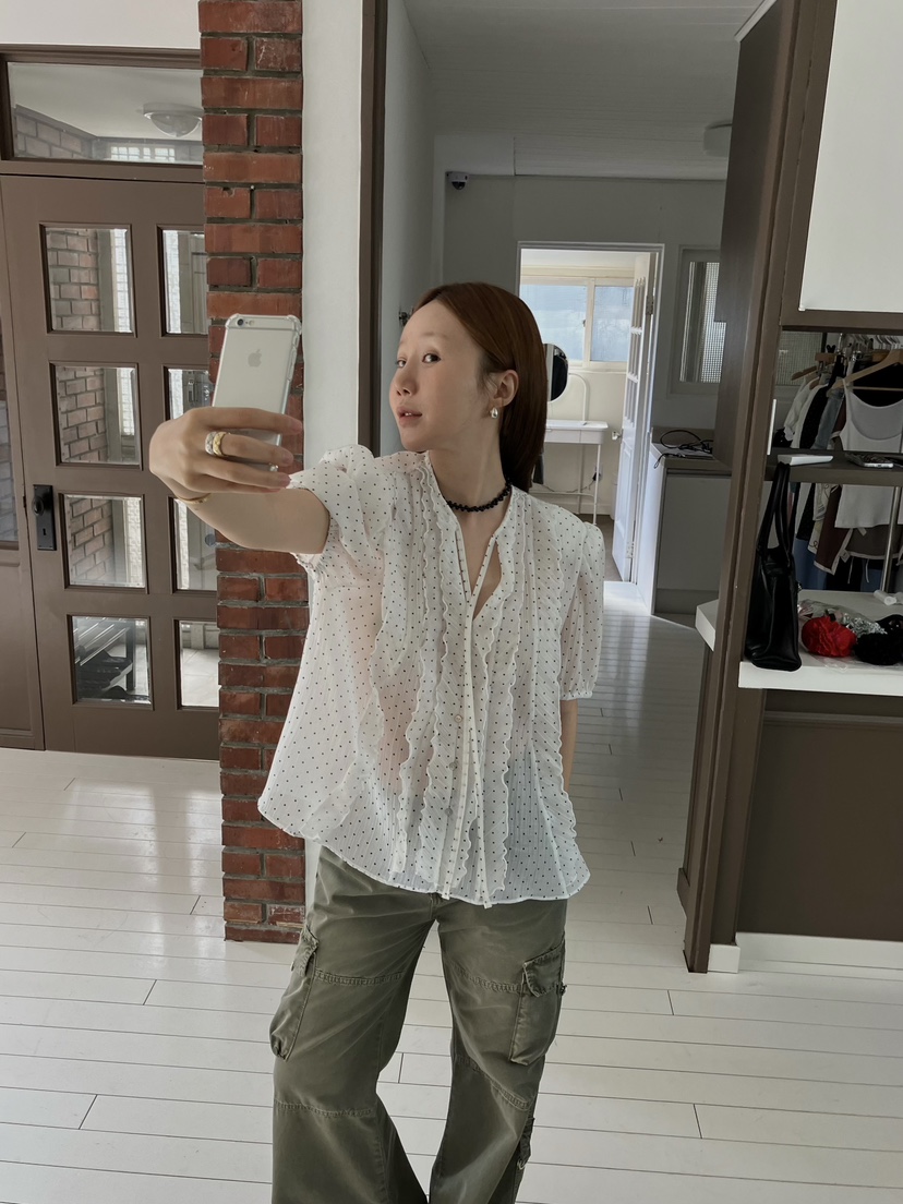 MADE-P韓國直郵女裝新品時尚人氣熱賣真品26春夏襯衫蕾絲衫MADE-P襯衫/蕾絲衫