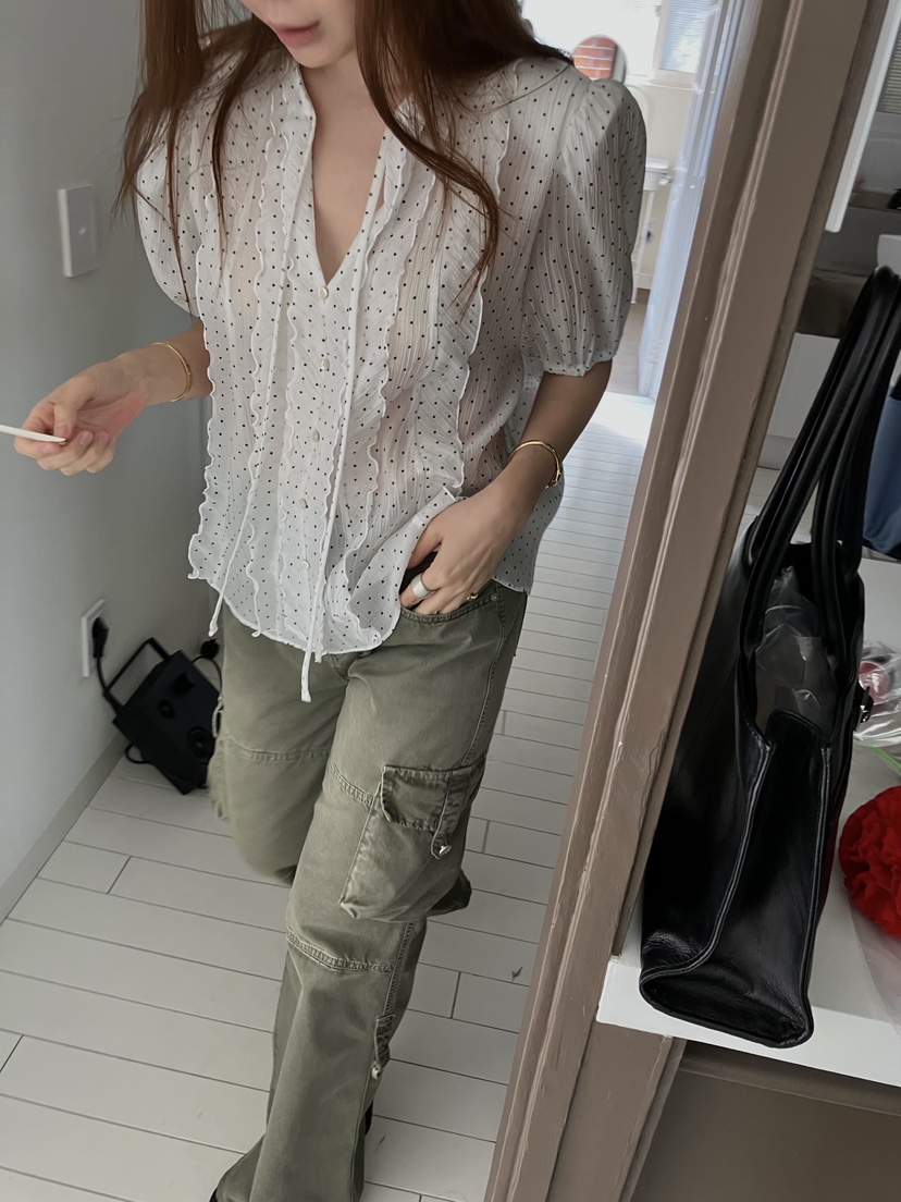 MADE-P韓國直郵女裝新品時尚人氣熱賣真品26春夏襯衫蕾絲衫MADE-P襯衫/蕾絲衫