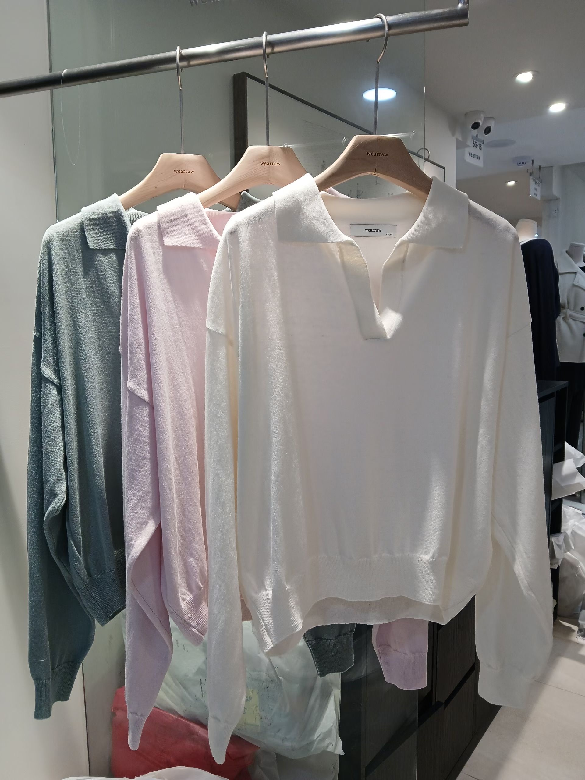 WEARRAW/WELL ROW韓國直郵女士新款人氣休閑時尚針織衫WEARRAW/WELL ROW針織衫圖色2左二色