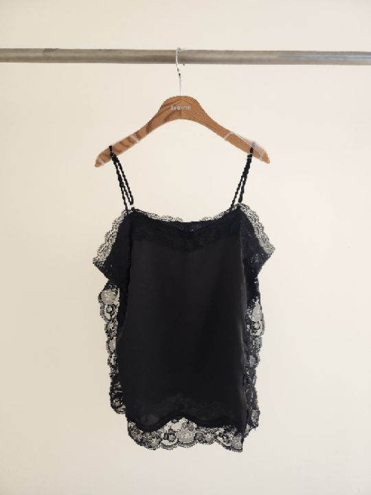 FEMME韓國代購女裝新品26春夏推薦休閑吊帶背心套裝蕾絲開衩FEMME吊帶/背心圖色2