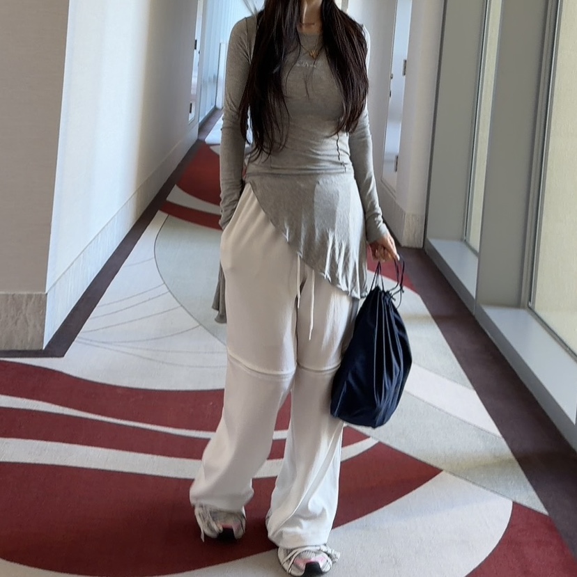 PALETTE-Q東大門實拍女士新款真品熱賣26春夏休閑褲拉鏈PALETTE-Q休閑褲