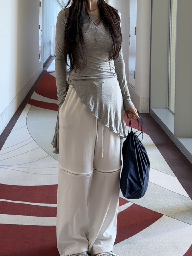 PALETTE-Q東大門實拍女士新款真品熱賣26春夏休閑褲拉鏈PALETTE-Q休閑褲