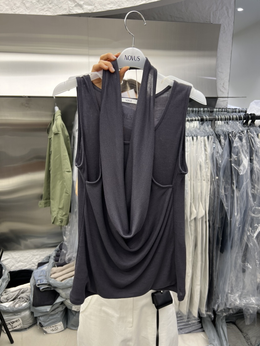 NOVUS韓國直郵實拍女士新款26春夏推薦人氣吊帶背心假兩件NOVUS吊帶/背心圖色4