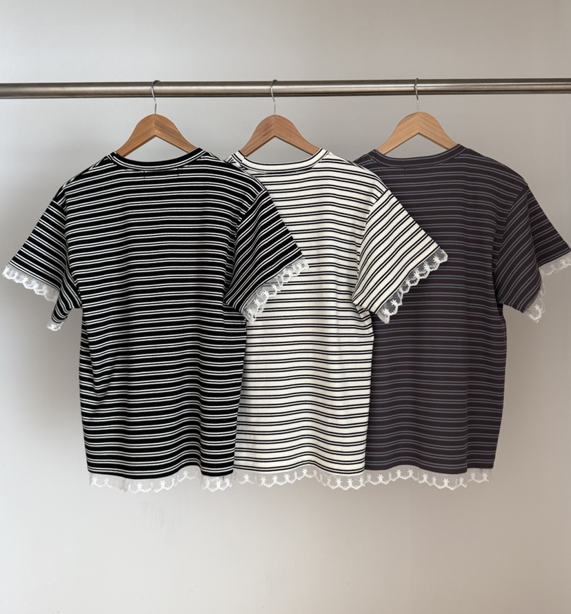 HEYJUDE韓國東大門直郵女裝新品熱賣26春夏職業時尚T恤羅紋HEYJUDET恤