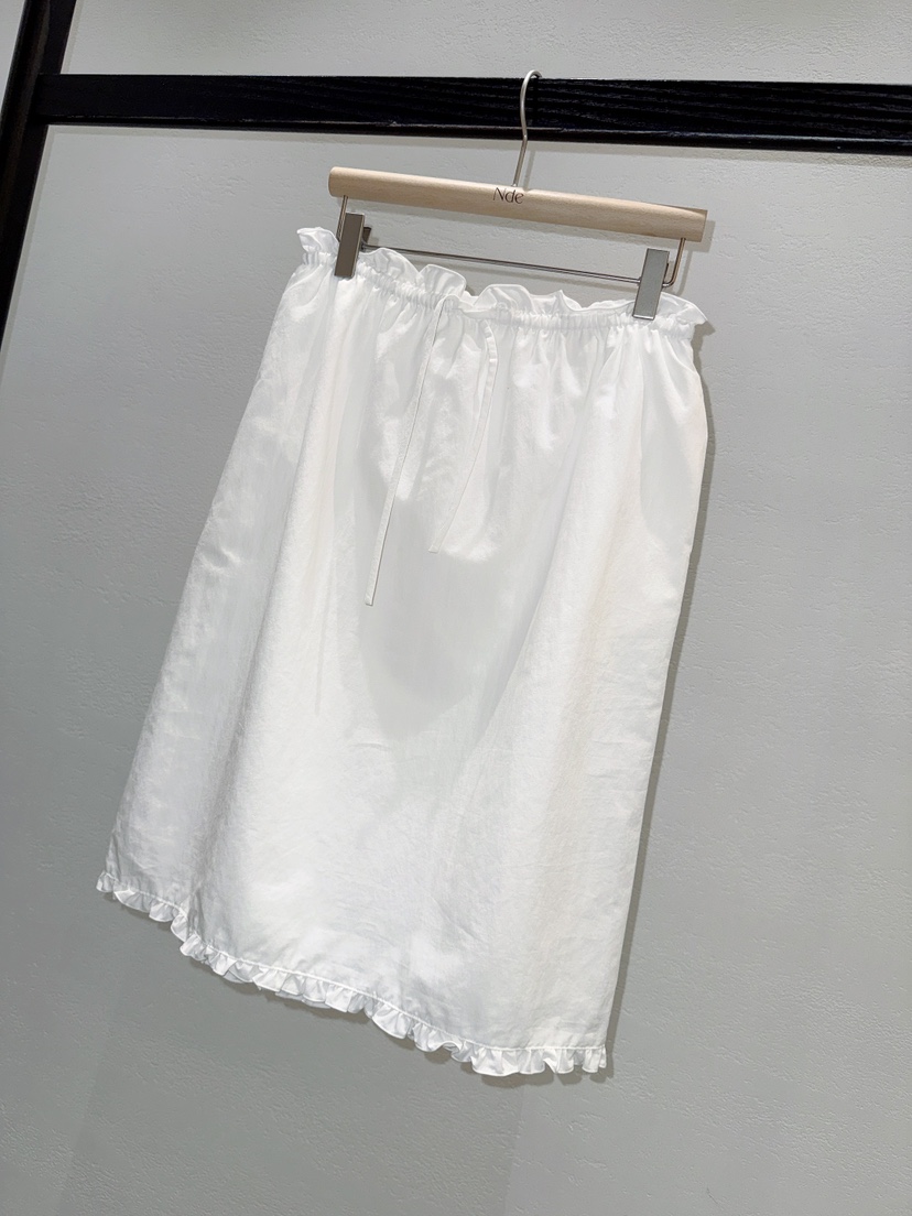 NDE韓國東大門直郵女士新品推薦休閑職業半身裙中短裙荷葉邊BOHEME_NDE半身裙/中短裙