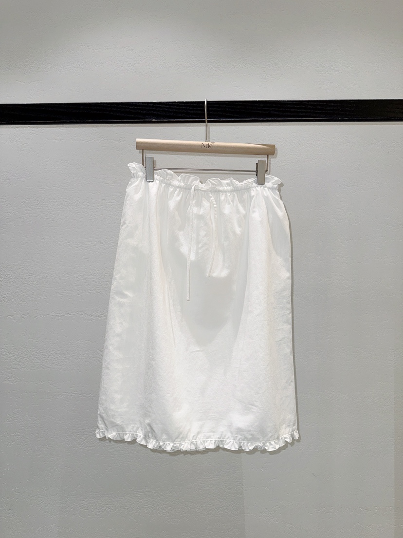 NDE韓國東大門直郵女士新品推薦休閑職業半身裙中短裙荷葉邊BOHEME_NDE半身裙/中短裙圖色1