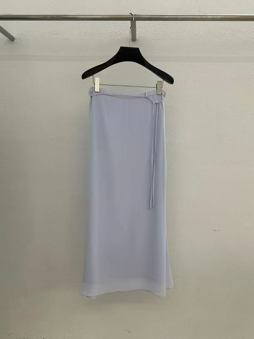 MUSHROOM EFFECT韓國代購女士新款職業時尚人氣長裙含腰繩MUSHROOM EFFECT長裙圖色2
