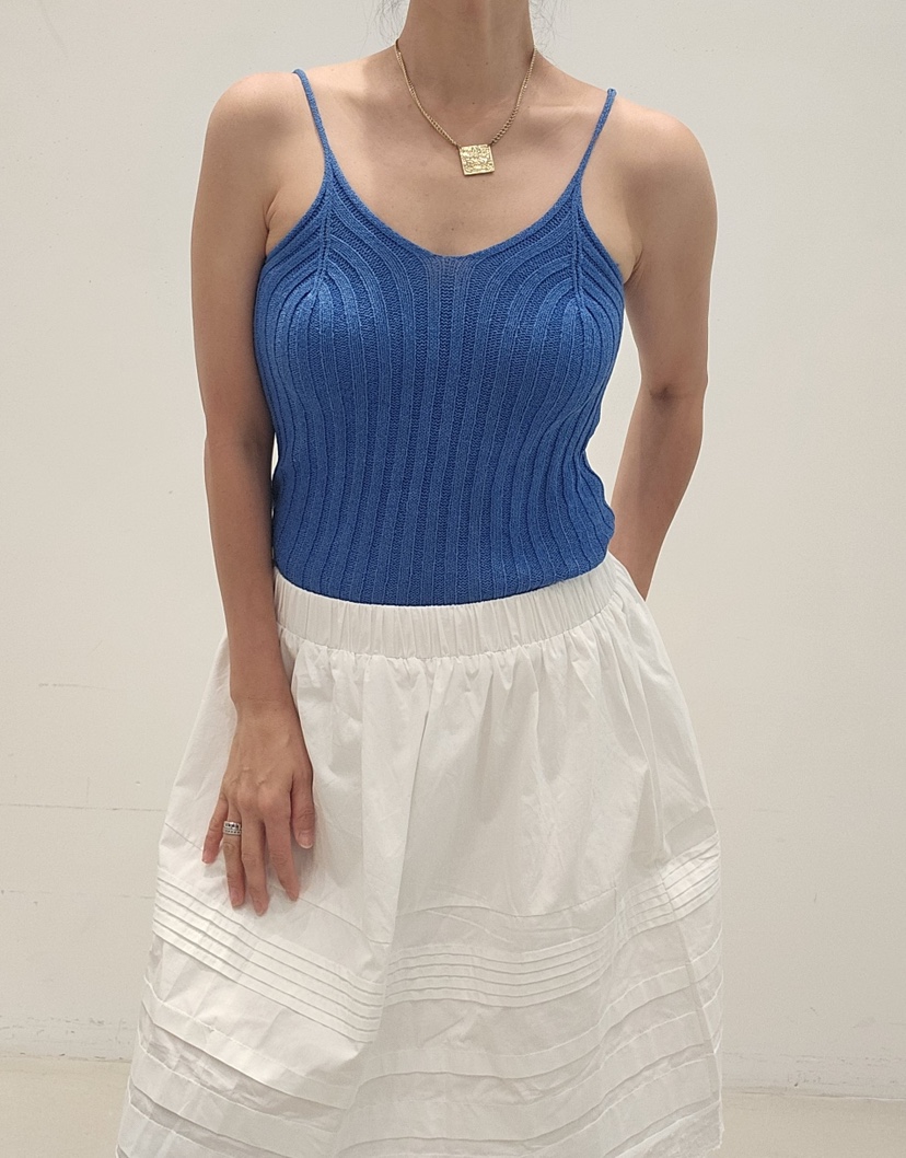 NEOUL韓國直郵實拍女士新品職業休閑時尚推薦熱賣吊帶背心NEOUL/ahin雙領標簽吊帶/背心圖色1