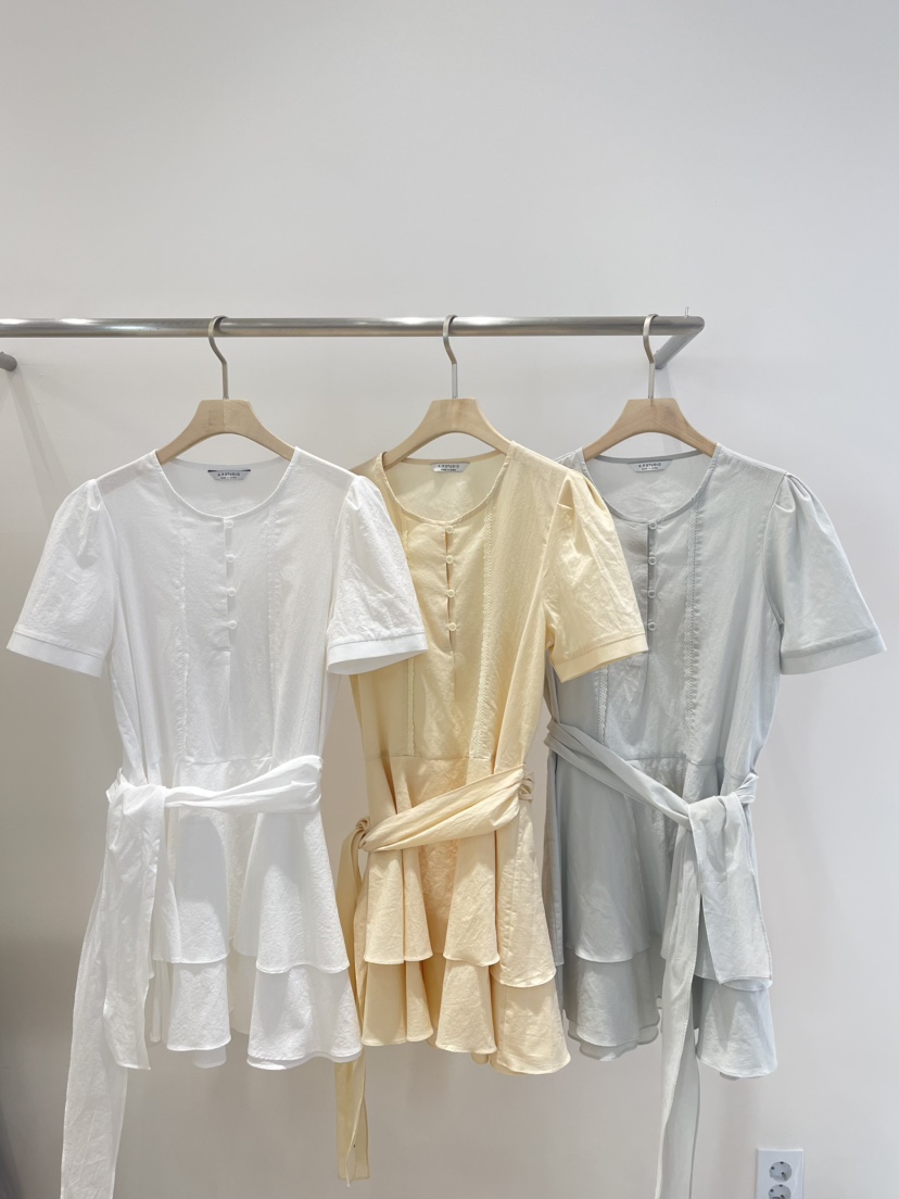 A P-STUDIO韓國直郵女裝新款休閑推薦時尚連衣裙含腰帶A P-STUDIO連衣裙