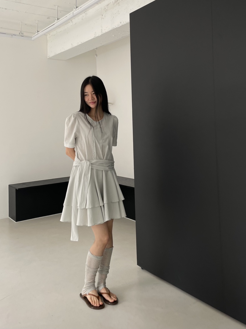 A P-STUDIO韓國直郵女裝新款休閑推薦時尚連衣裙含腰帶A P-STUDIO連衣裙