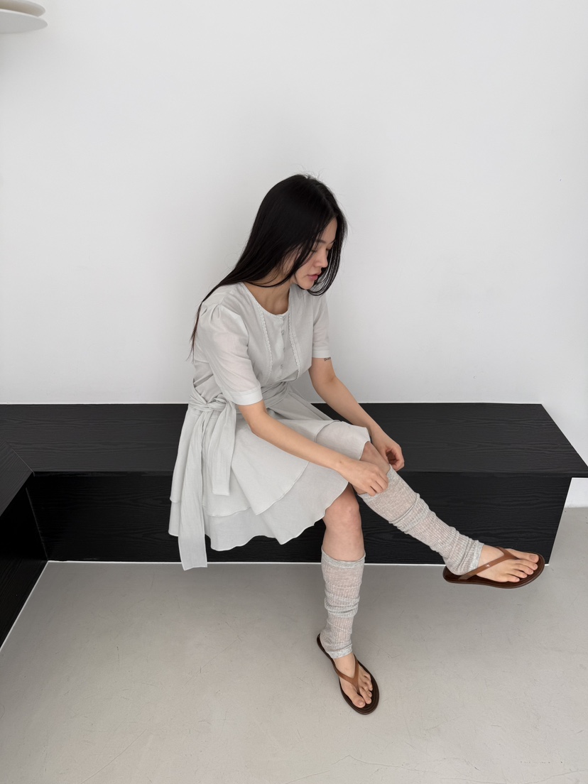 A P-STUDIO韓國直郵女裝新款休閑推薦時尚連衣裙含腰帶A P-STUDIO連衣裙