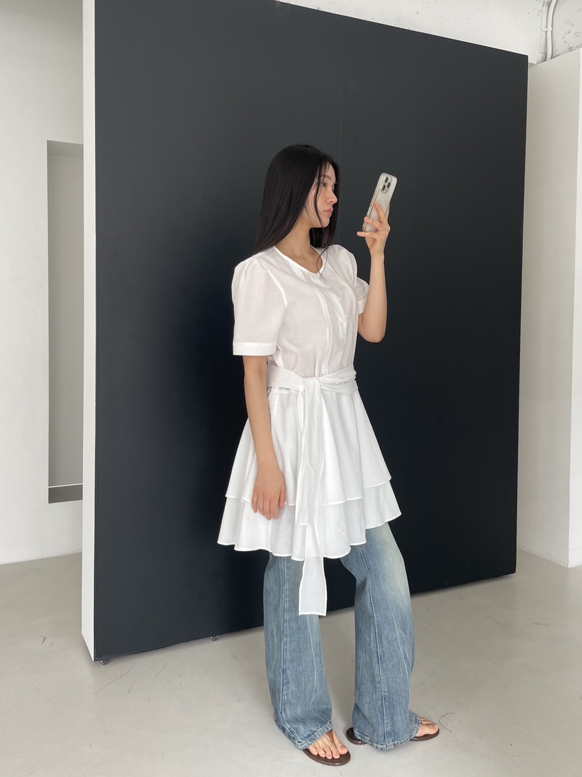 A P-STUDIO韓國直郵女裝新款休閑推薦時尚連衣裙含腰帶A P-STUDIO連衣裙