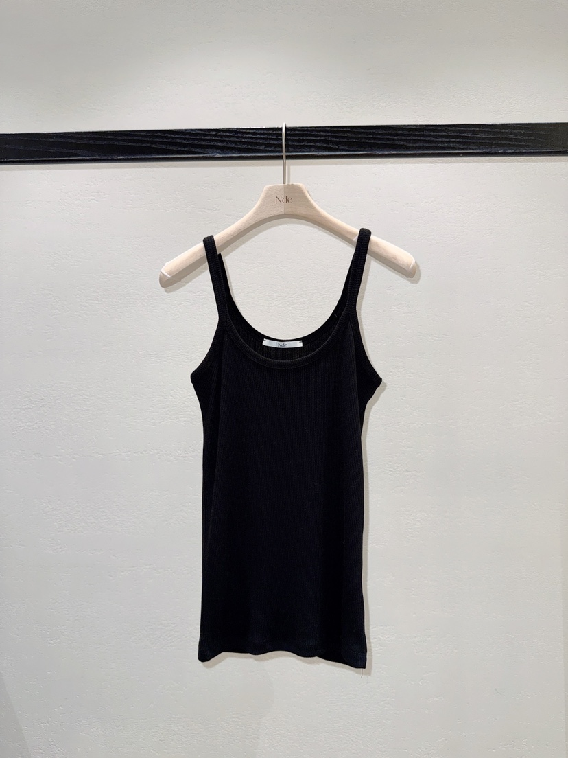 NDE韓國直郵實拍女裝新品時尚人氣休閑熱賣26春夏吊帶背心羅紋BOHEME_NDE吊帶/背心圖色6