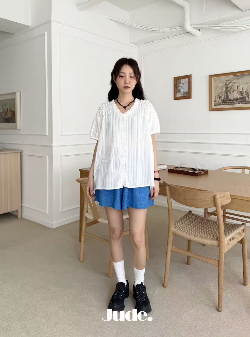 HEYJUDE韓國東大門直郵女士新品熱賣人氣26春夏襯衫蕾絲衫HEYJUDE襯衫/蕾絲衫