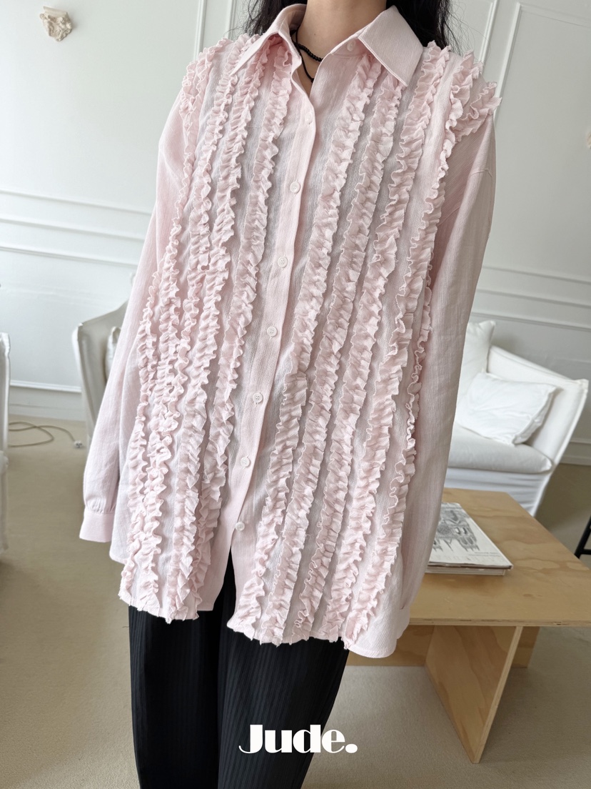 HEYJUDE韓國東大門直郵女士新品休閑推薦時尚襯衫蕾絲衫紗布HEYJUDE襯衫/蕾絲衫