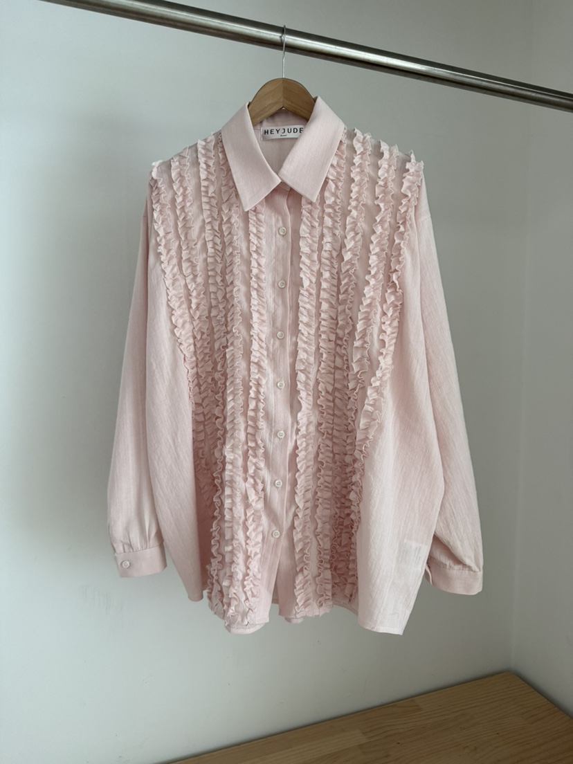 HEYJUDE韓國東大門直郵女士新品休閑推薦時尚襯衫蕾絲衫紗布HEYJUDE襯衫/蕾絲衫