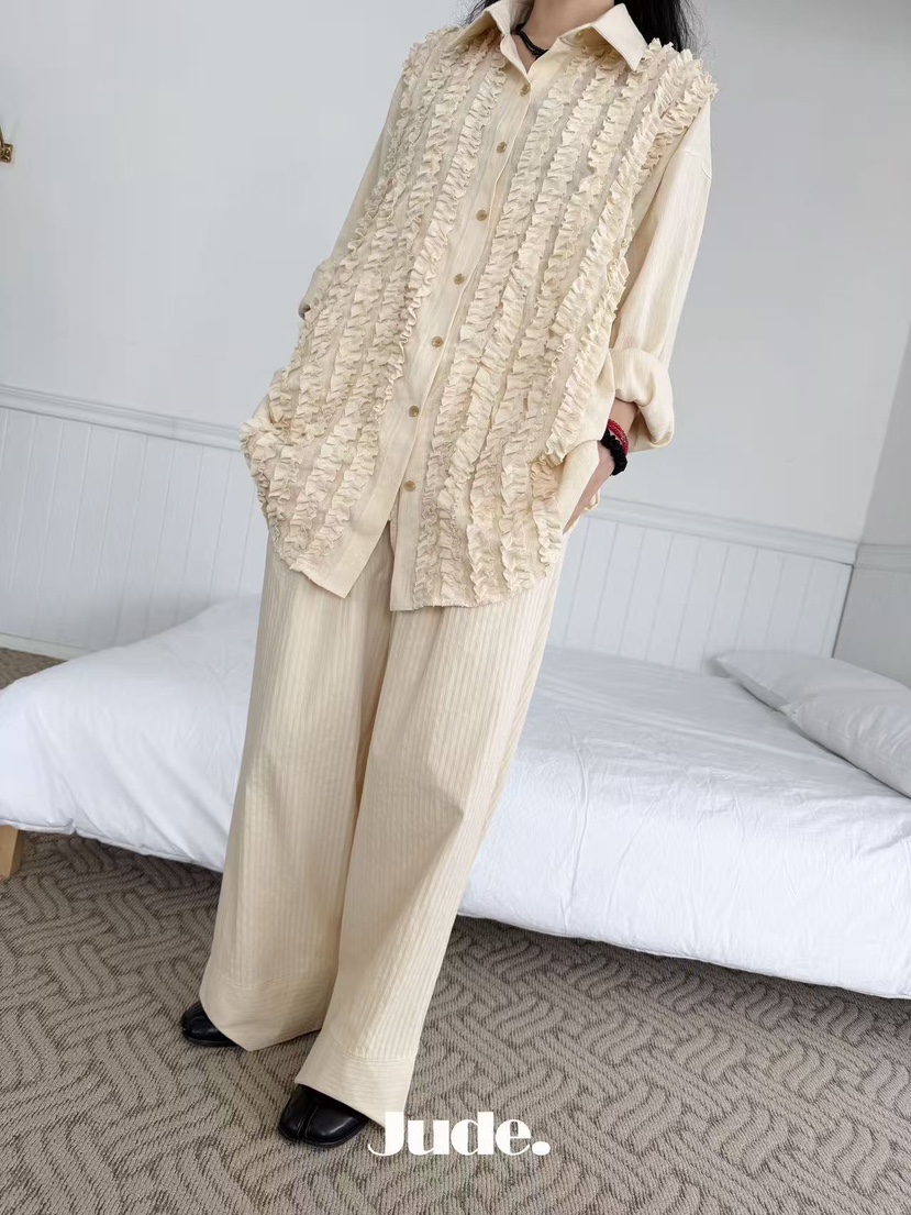 HEYJUDE韓國東大門直郵女士新品休閑推薦時尚襯衫蕾絲衫紗布HEYJUDE襯衫/蕾絲衫圖色3