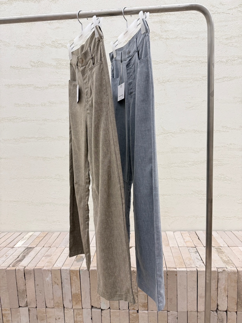 CM韓國直郵實拍女裝新品熱賣職業26春夏推薦休閑休閑褲亞麻CM_centimeter休閑褲