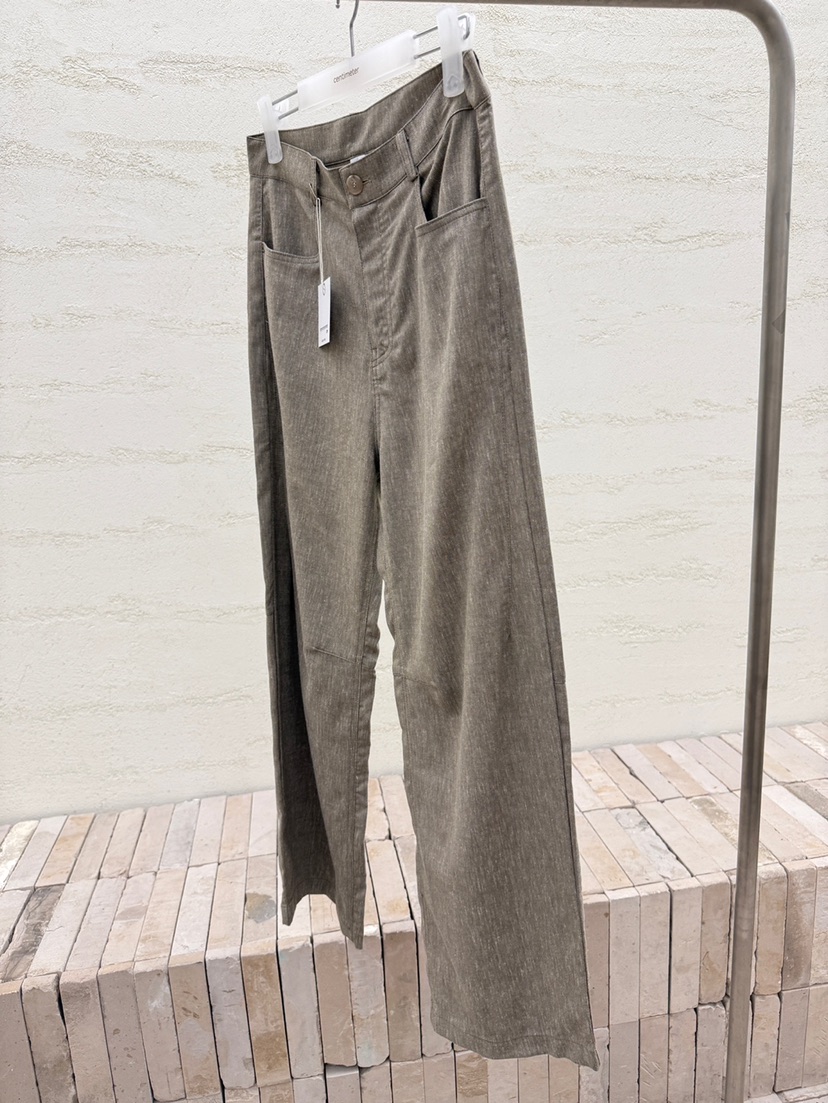 CM韓國直郵實拍女裝新品熱賣職業26春夏推薦休閑休閑褲亞麻CM_centimeter休閑褲圖色1