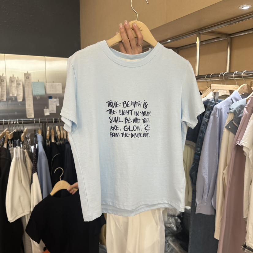 BOUND.A韓國代購女士新款熱賣人氣26春夏推薦休閑時尚T恤BOUND.AT恤圖色1