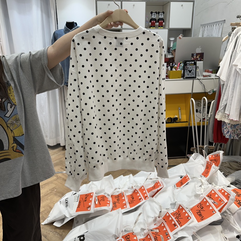 DE LINE韓國代購女裝新品26春夏人氣職業熱賣推薦衛衣亞麻DE LINE衛衣