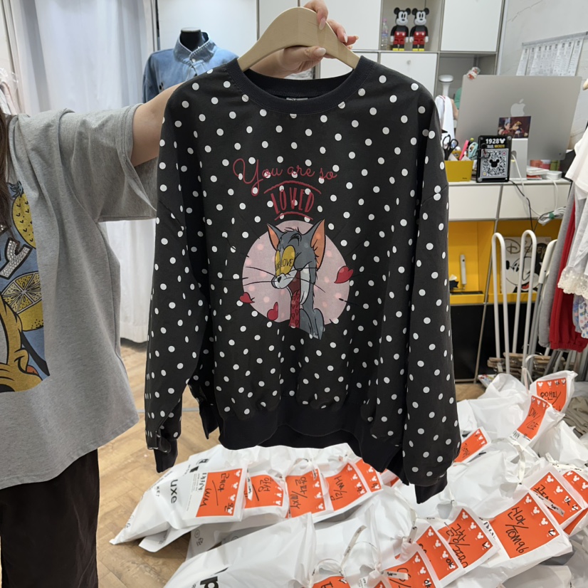 DE LINE韓國代購女裝新品26春夏人氣職業熱賣推薦衛衣亞麻DE LINE衛衣圖色2