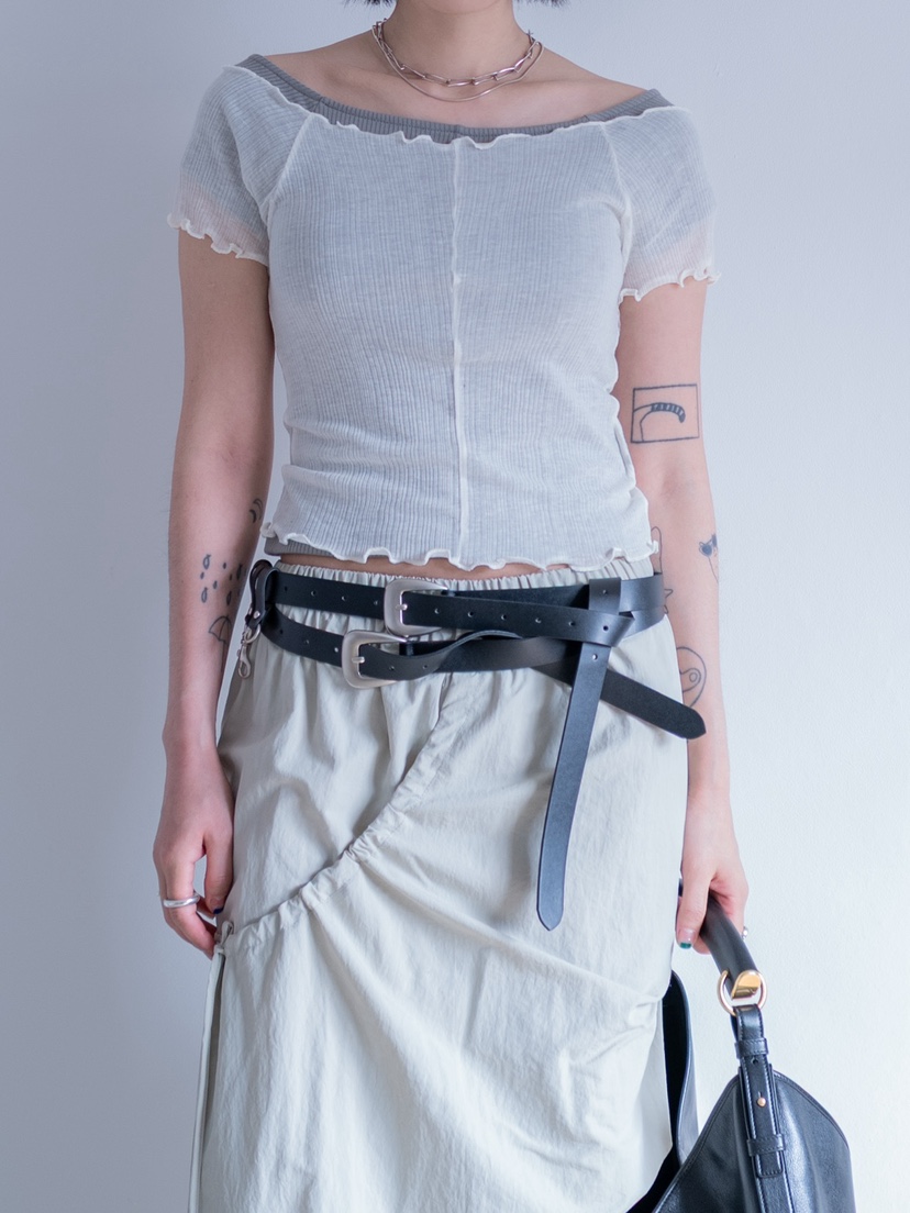 FRIC韓國直郵女士新款人氣熱賣休閑職業26春夏推薦T恤羅紋FRICT恤