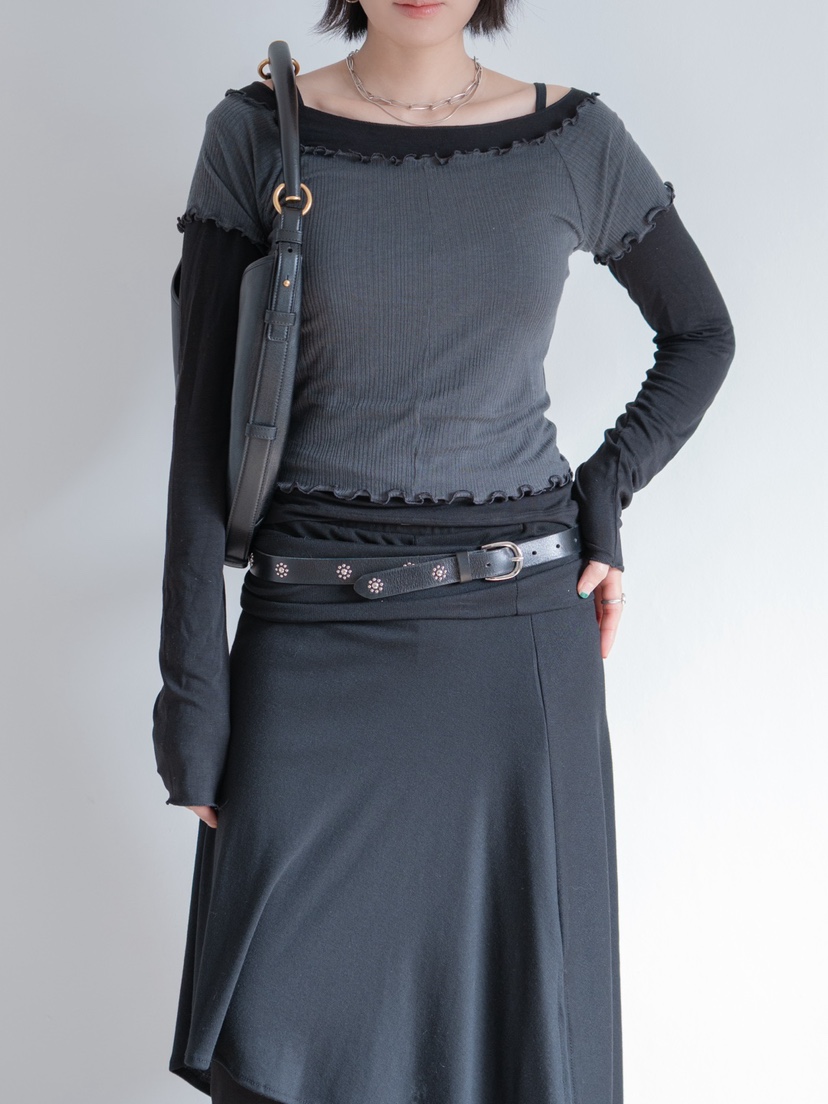 FRIC韓國直郵女士新款人氣熱賣休閑職業26春夏推薦T恤羅紋FRICT恤