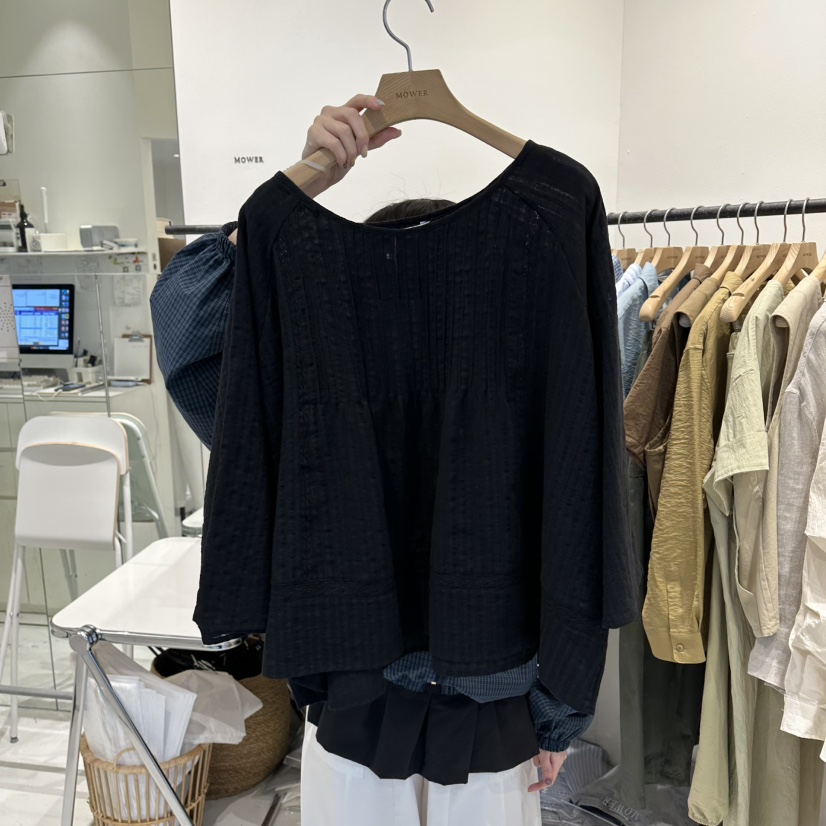 MOWER韓國東大門代購女裝新款時尚熱賣休閑推薦襯衫蕾絲衫MOWER襯衫/蕾絲衫圖色2