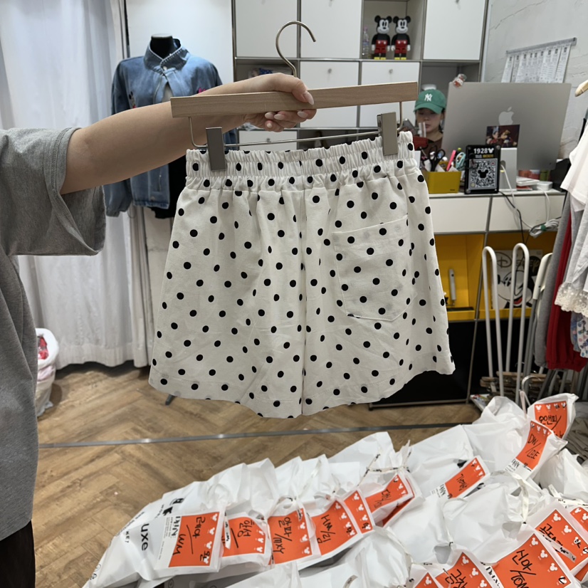 DE LINE韓國東大門代購女裝新品人氣熱賣職業26春夏短褲亞麻DE LINE短褲