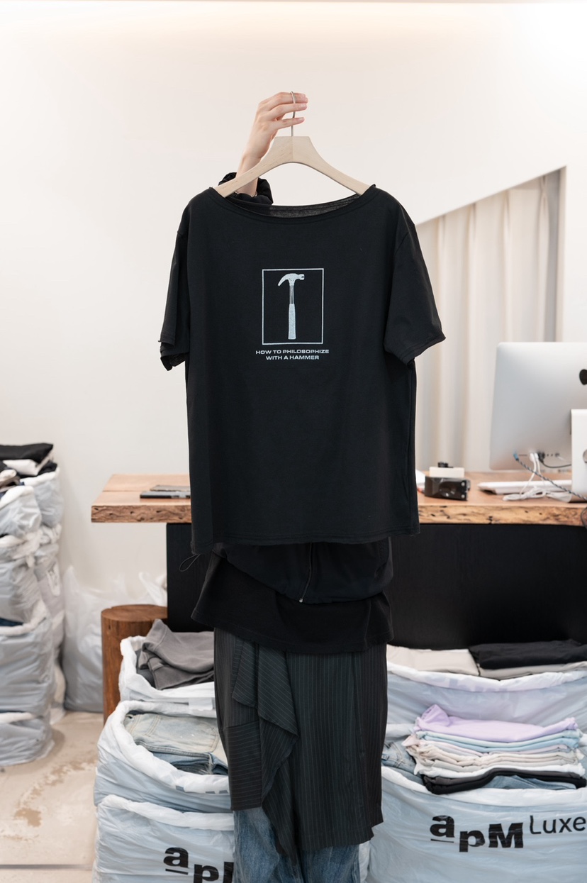 FRIC韓國直郵女士新款時尚26春夏休閑熱賣職業人氣T恤露肩FRICT恤圖色4