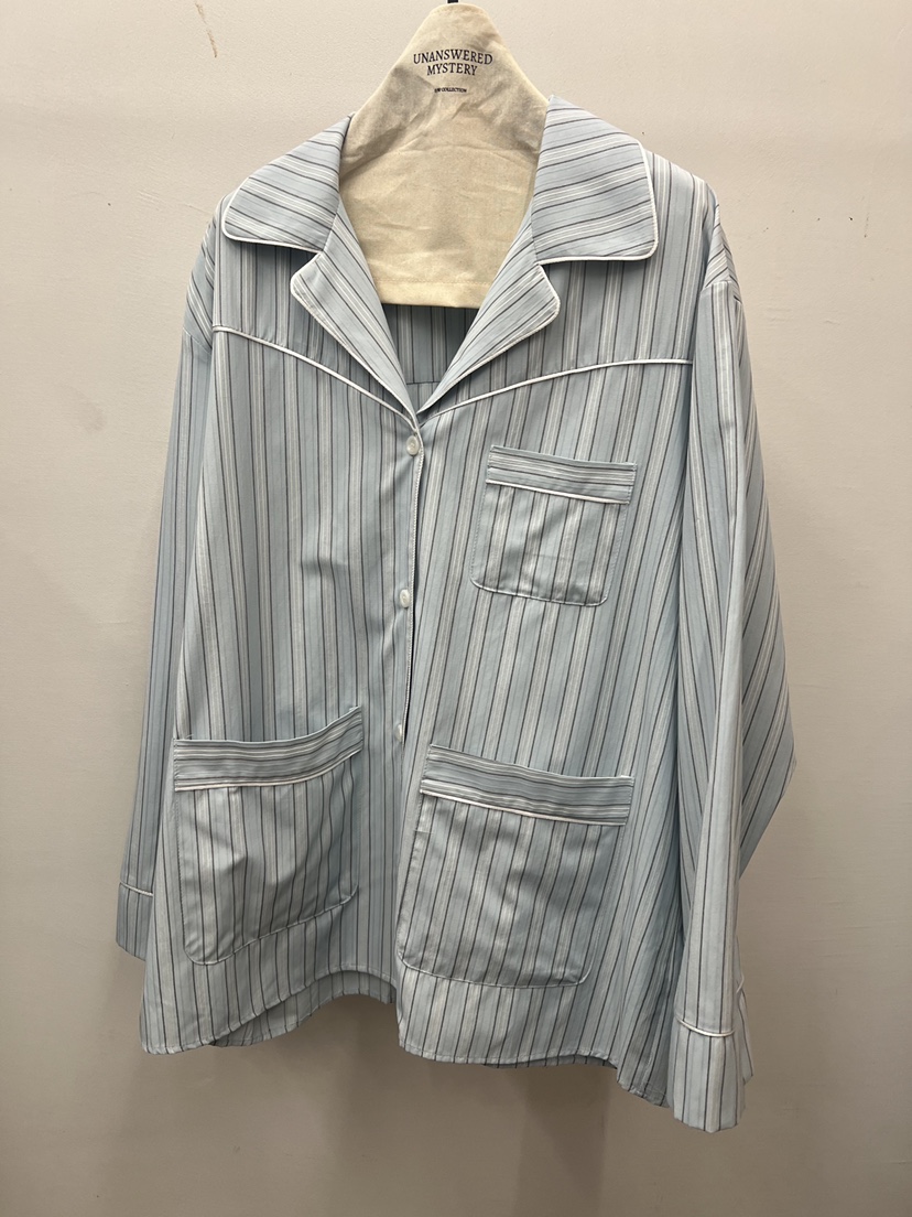 UNANSWERED-MYSTERY/FIFO韓國直郵實拍女士新款推薦襯衫蕾絲衫條紋UNANSWERED-MYSTERY/FIFO襯衫/蕾絲衫圖色3