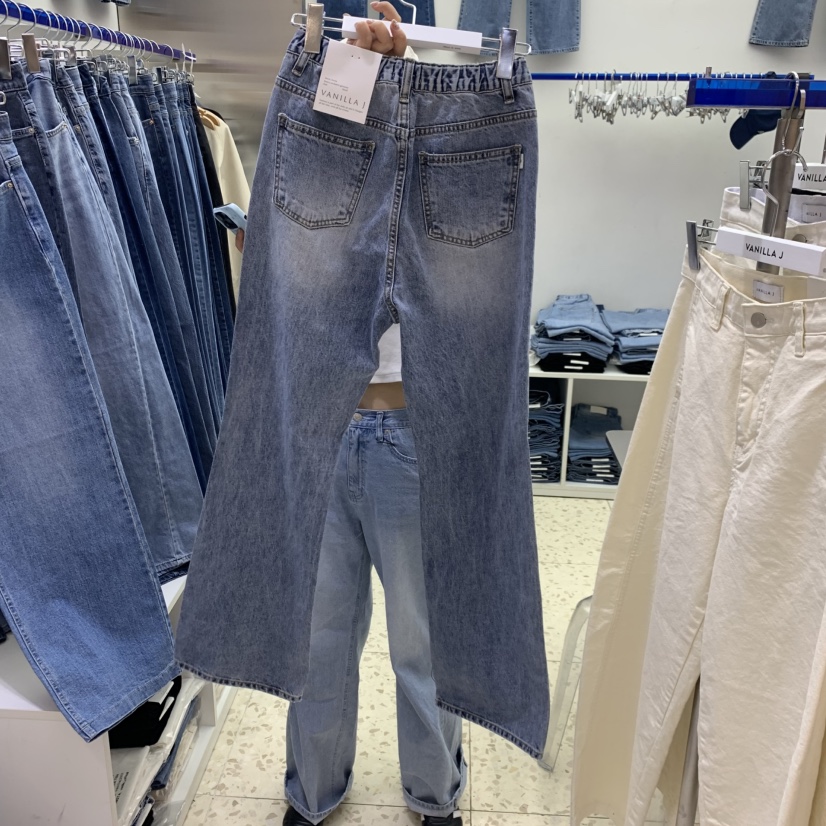 VANILLA J韓國代購女裝新款26春夏休閑人氣熱賣職業牛仔褲VANILLA J牛仔褲