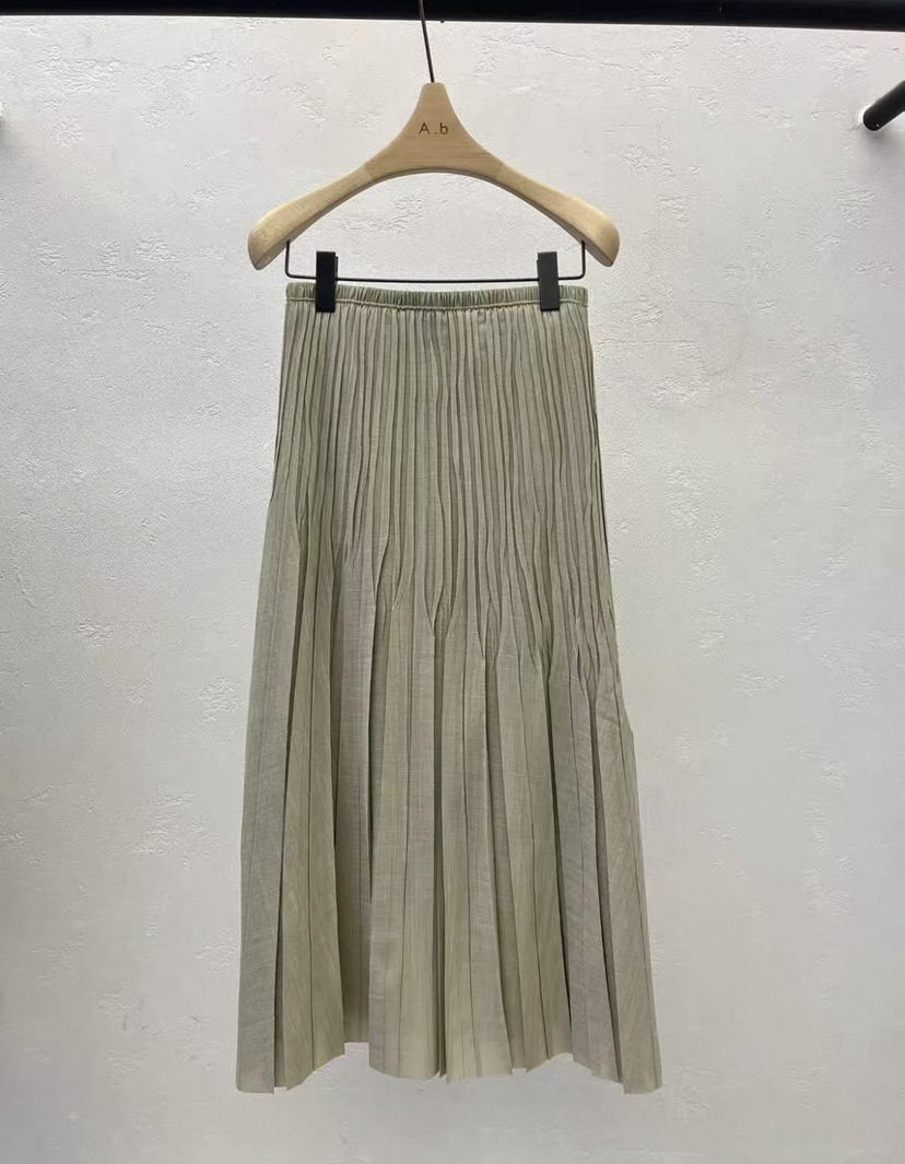 AUTUMN BEIGE-Q韓國直郵實拍女裝新品時尚半身裙中短裙百褶褶裙A.b/AUTUMN BEIGE半身裙/中短裙圖色1