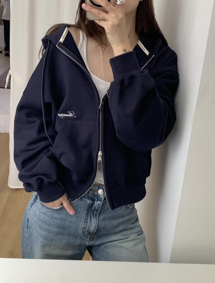 AND FLOYD韓國東大門代購女士新品職業時尚夾克連帽衫拉鏈stunning and Floyd夾克圖色2