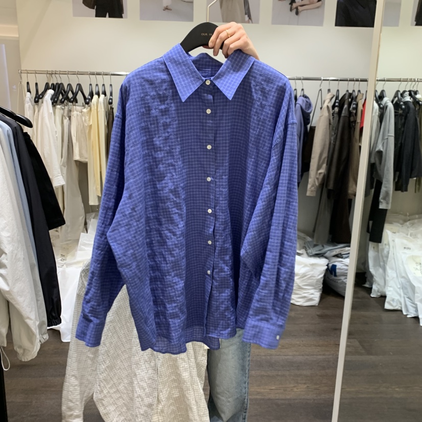 OURIN/THIS IS韓國直郵女裝新品人氣26春夏襯衫蕾絲衫格子OURIN/THIS IS襯衫/蕾絲衫圖色1