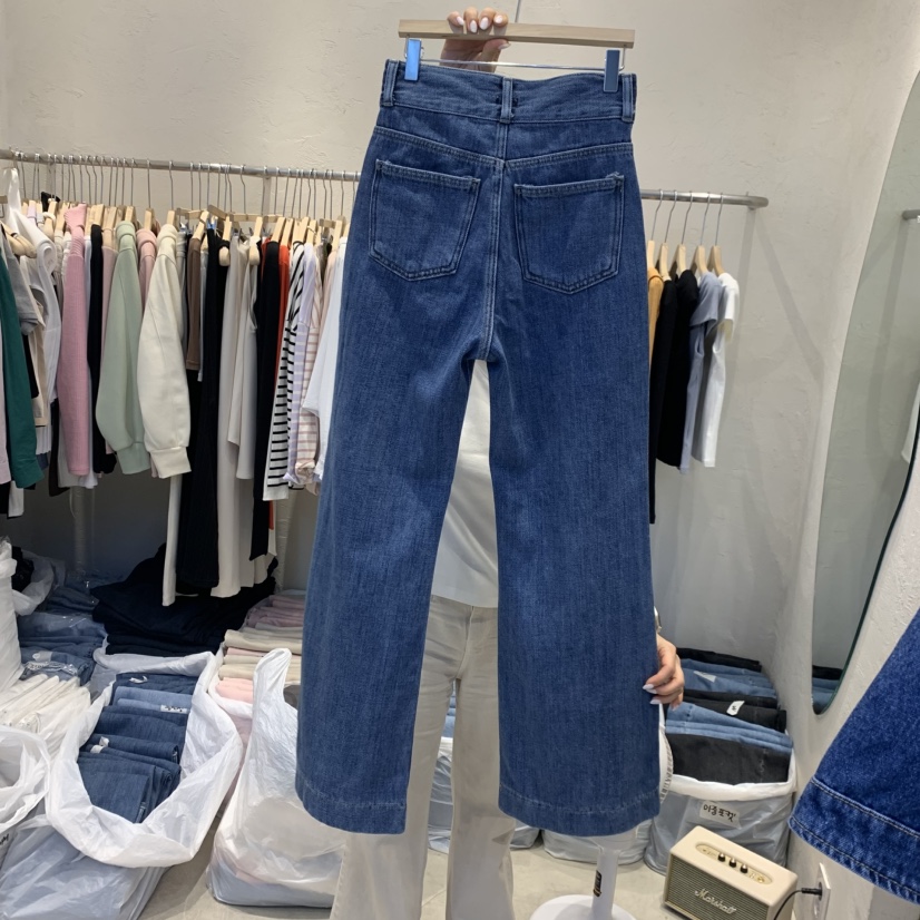 RIAH韓國直郵實拍女士新品26春夏人氣時尚職業牛仔褲口袋RIAH牛仔褲