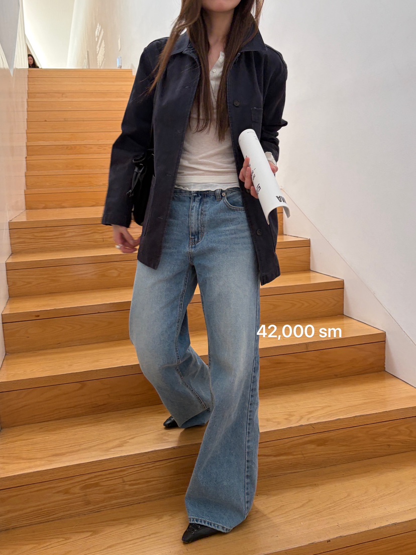 PORTS MOSS韓國直郵女士新款人氣熱賣26春夏休閑職業牛仔褲PORTS MOSS牛仔褲