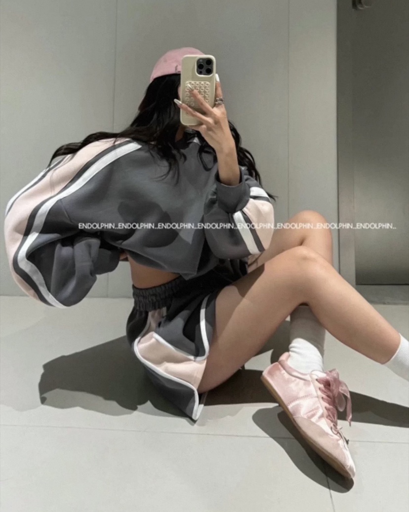 ENDOLPHIN韓國直郵實拍女裝新款休閑推薦職業套裝拉鏈套裝ENDOLPHIN套裝圖色4