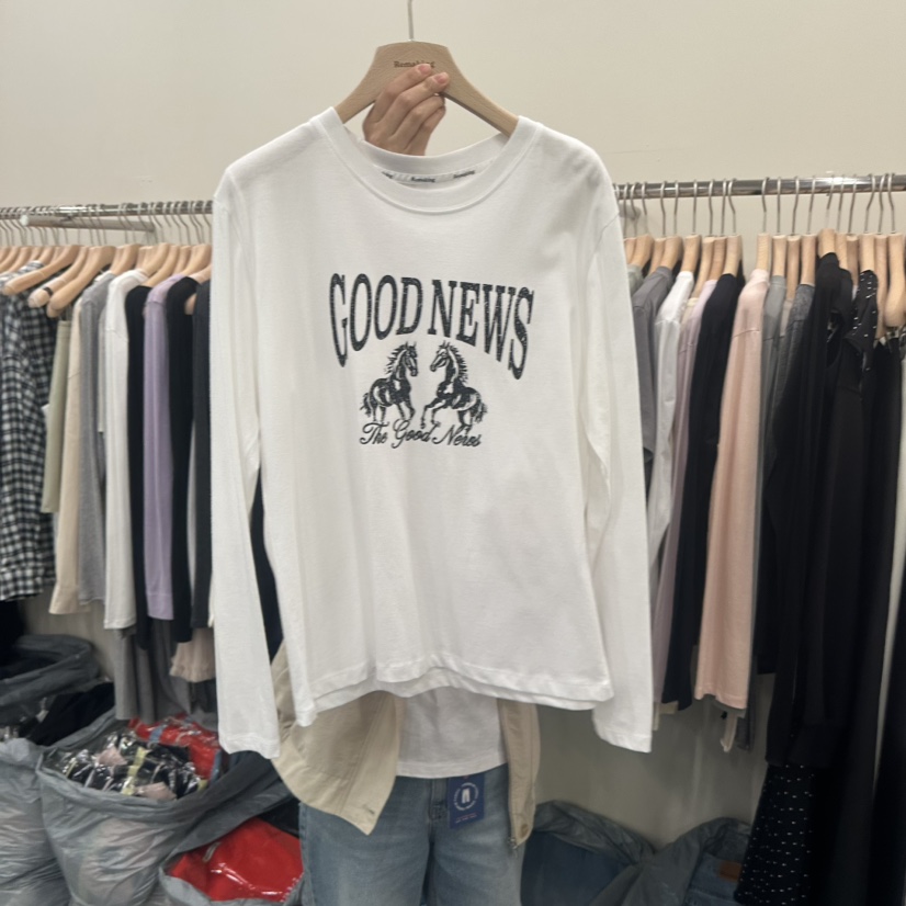 URBANSTORY/REMAKING韓國直郵實拍女士新品職業26春夏長袖T恤Remaking/URBANSTORY長袖T恤圖色1