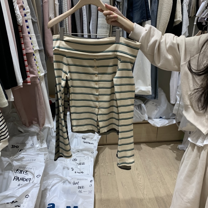 MEMOIRE韓國直郵女裝新款熱賣推薦人氣26春夏職業長袖T恤MEMOIRE長袖T恤圖色1