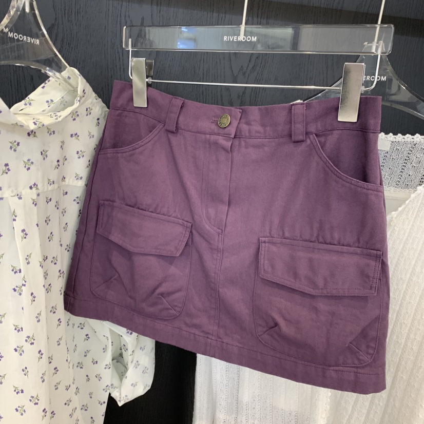 RIVEROOM韓國東大門代購女士新品推薦26春夏時尚休閑短裙RIVEROOM短裙圖色1