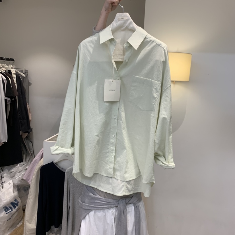 JINSIM韓國代購女裝新款休閑人氣熱賣職業時尚襯衫蕾絲衫JINSIM襯衫/蕾絲衫圖色1