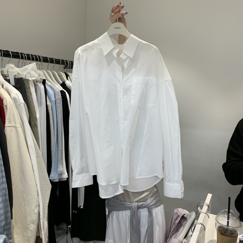 JINSIM韓國代購女裝新款休閑人氣熱賣職業時尚襯衫蕾絲衫JINSIM襯衫/蕾絲衫圖色4