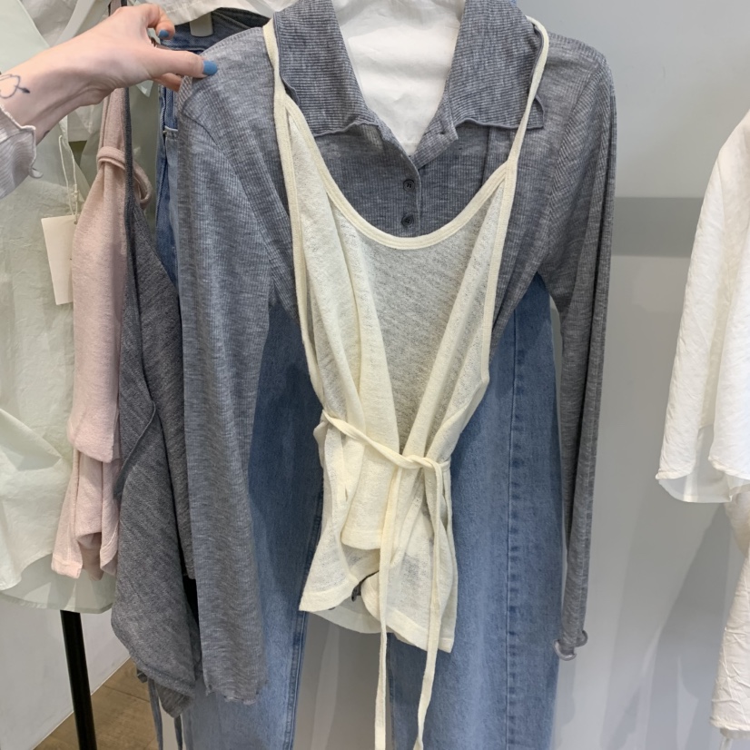 JINSIM韓國直郵實拍女裝新品熱賣人氣休閑吊帶背心不含內搭JINSIM吊帶/背心圖色2