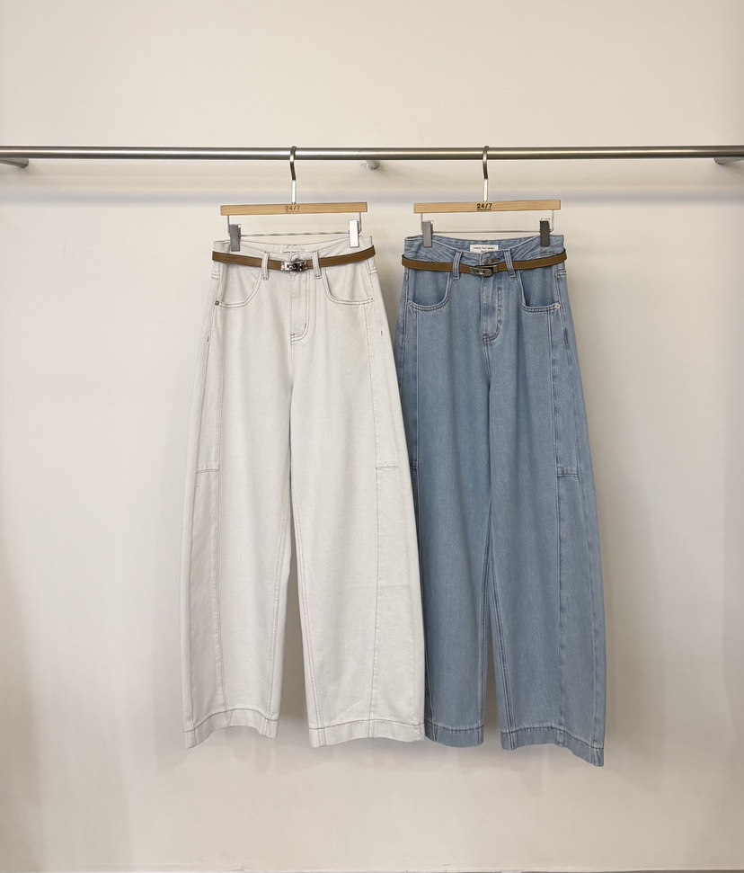 TWENTY FOUR SEVEN24-7韓國東大門代購女士新品時尚休閑褲含腰帶TEWNTY FOUR SEVEN24-7休閑褲