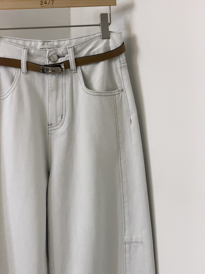 TWENTY FOUR SEVEN24-7韓國東大門代購女士新品時尚休閑褲含腰帶TEWNTY FOUR SEVEN24-7休閑褲