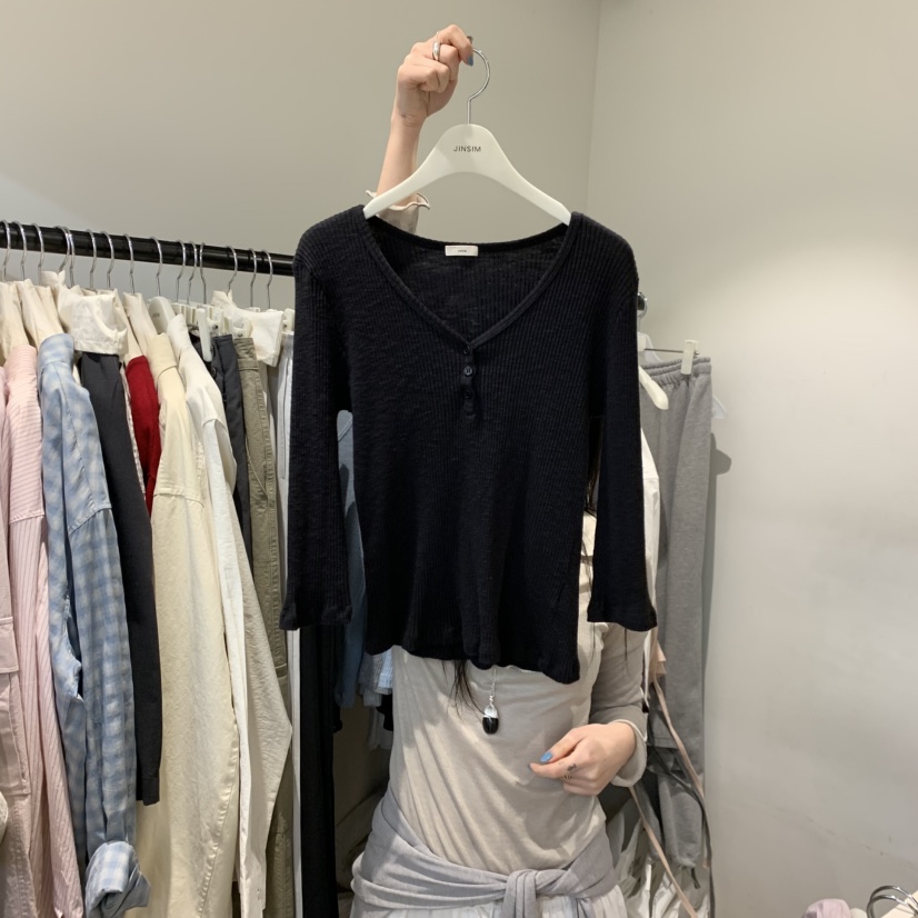 JINSIM韓國直郵女裝新款時尚26春夏休閑職業熱賣人氣長袖T恤JINSIM長袖T恤圖色2