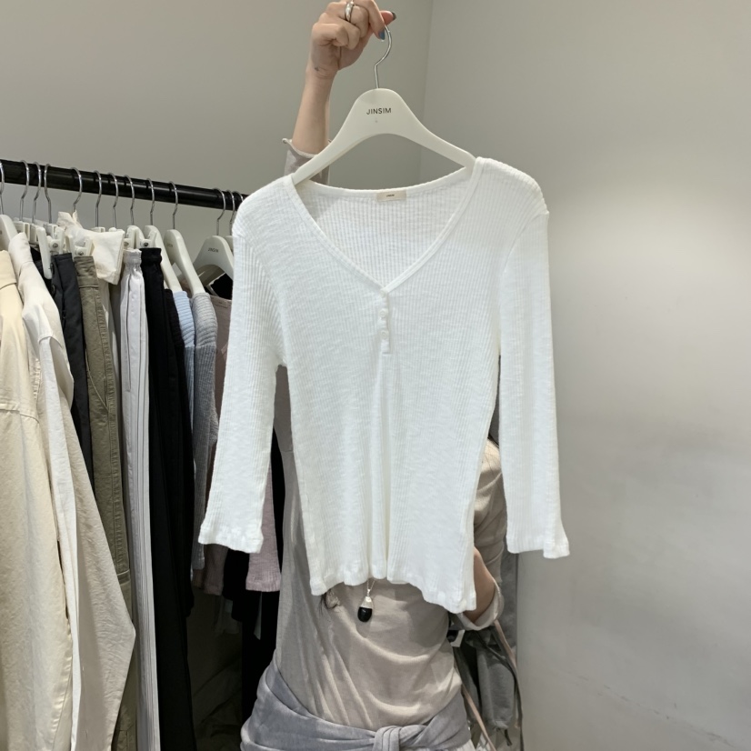 JINSIM韓國直郵女裝新款時尚26春夏休閑職業熱賣人氣長袖T恤JINSIM長袖T恤圖色5